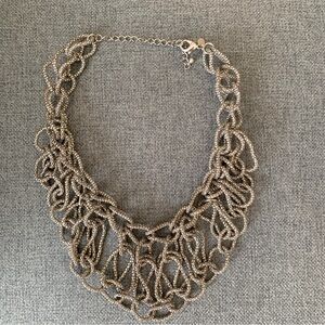 Chunky Silver/Pewter Rope Chain Necklace